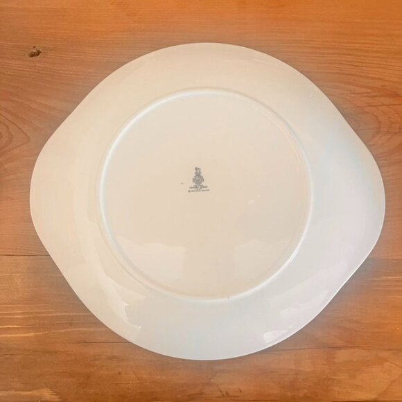 Discontinued Royal Doulton Oxford Green Gold-Trim 11" Cake Plate RARE - Picture 3 of 4